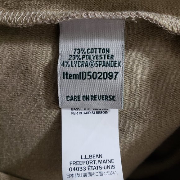 LL Bean Soft Corduroy Pull-On Pants Size XL Beige Tan 31" Inseam Stretch Waist - Picture 6 of 7